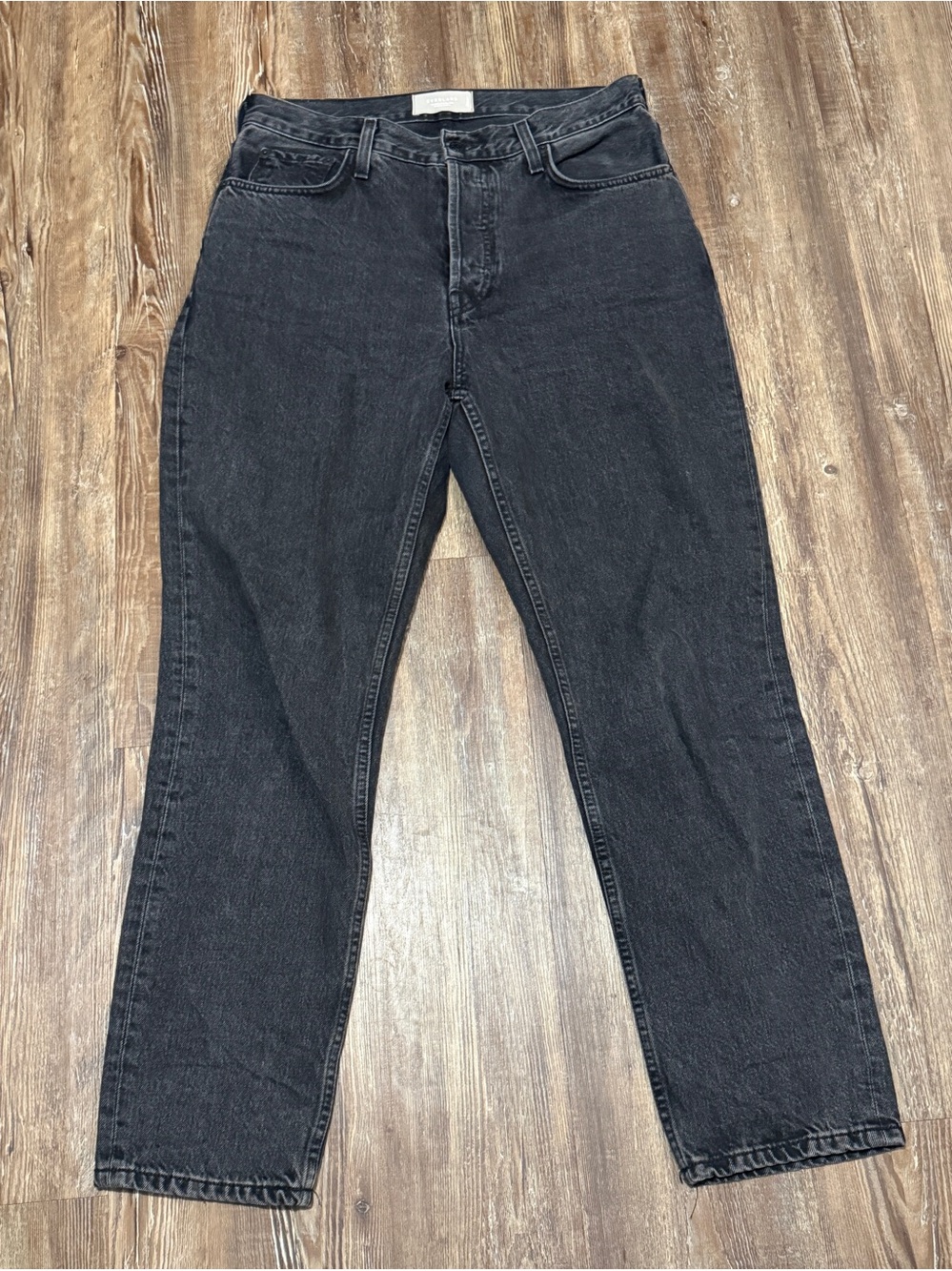 Everlane The 90s Cheeky Jeans Women's 30 Button Fly High Rise Denim in Black